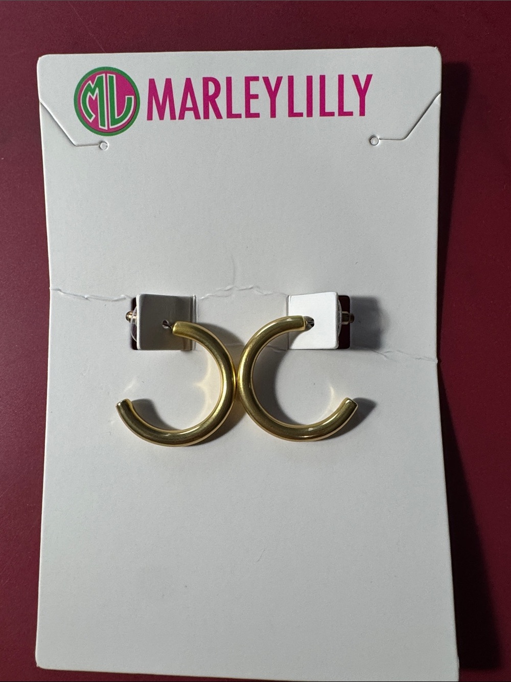 Marley Lilly Gold Half-Hoop Earrings